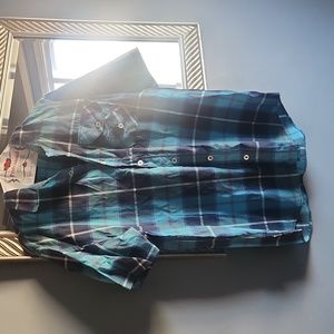 Mens button up t-shirt